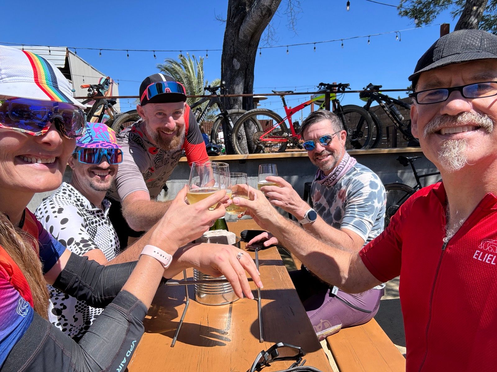 Toast after the ride